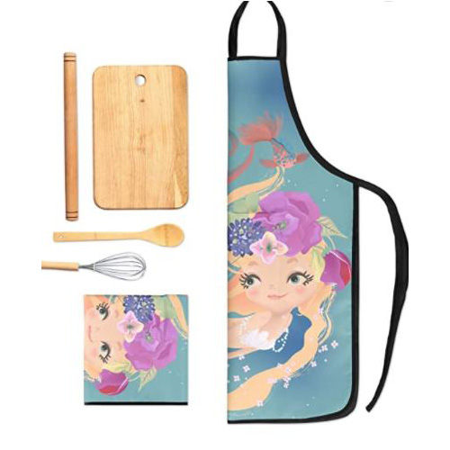 Awọn ọmọ wẹwẹ Apron pẹlu kola